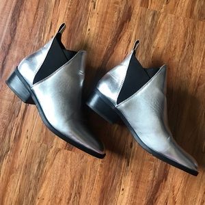 Silver Chelsea Boots